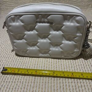 Michael Kors Optic White Quilted Leather Jet Set Crossbody Bag